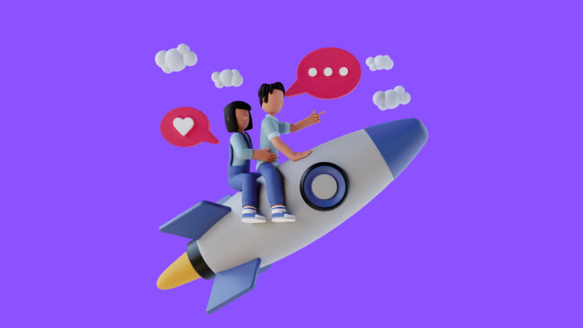 Ícone de foguete representando campanha de Instagram Ads