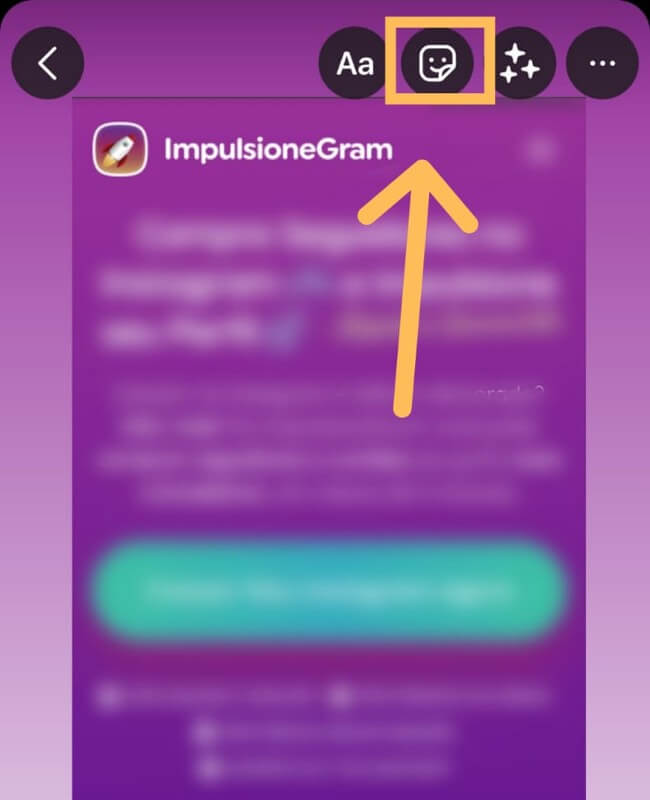 ícone para inserir link story