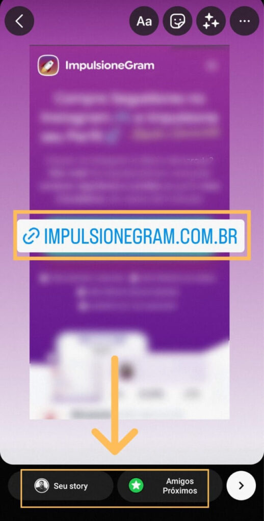 link no storie instagram destacado