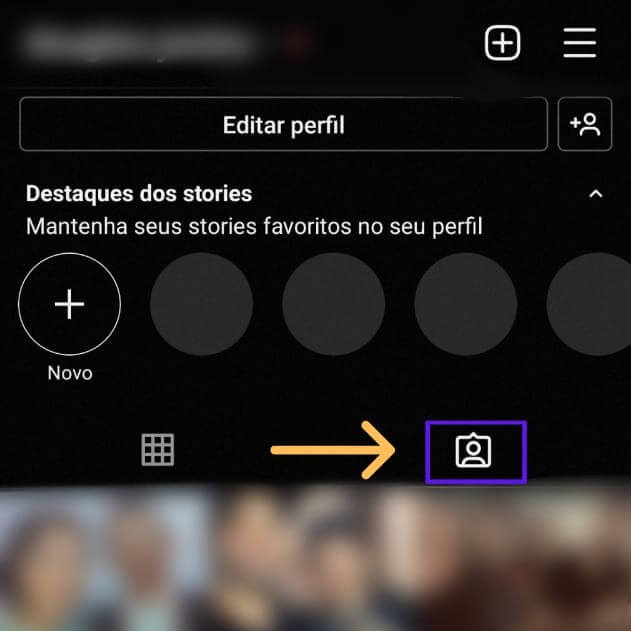 Ícone fotos com você instagram