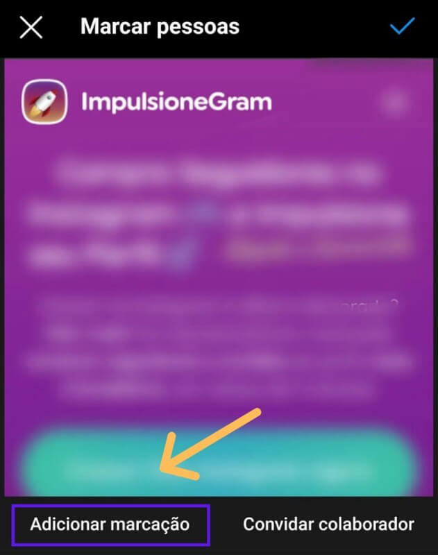 Adicionar marcação instagram