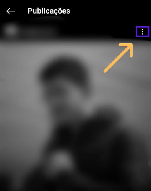 Abrir opções de publicação instagram