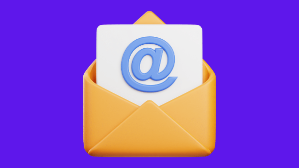 Desenho de mensagem de email com símbolo de usuário do Instagram