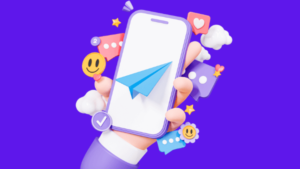 Desenho de alguém com celular entrando no Direct do Instagram para conversar com pessoa online