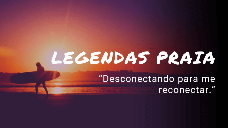 Legenda para fotos na praia no Instagram, destacando momentos de desconexão e reconexão com a natureza.