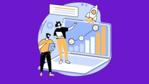 Desenho representativo de crescimento de resultados de vendas de marca com Instagram