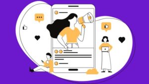Desenho representativo de perfil no Instagram feminino