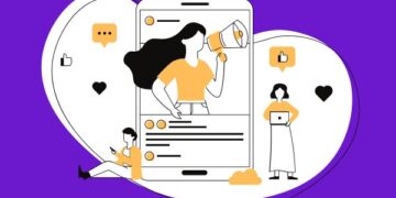 Desenho representativo de perfil no Instagram feminino