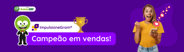 Capa do reclameaqui do impulsionegram mostrando a ótima nota que tiveram