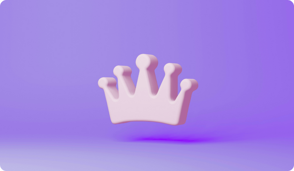 Coroa em fundo roxo representando o melhor site para comprar seguidores