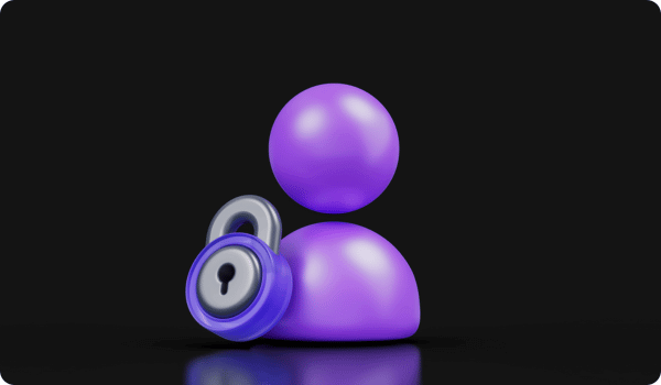 simbolo de seguidor em fundo preto com cadeado ao lado dele