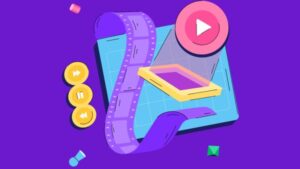 Desenho representativo de vídeos de Reels surgindo em tela de Reels em sequência como acontece na função Series do Instagram